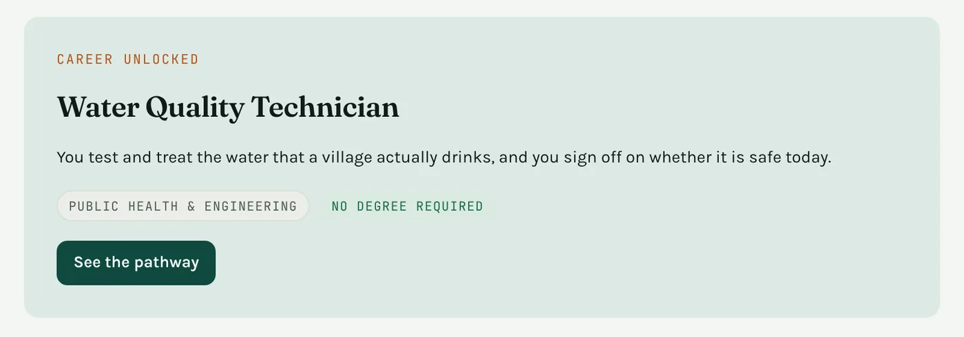 Career unlocked: Water Quality Technician, no degree required